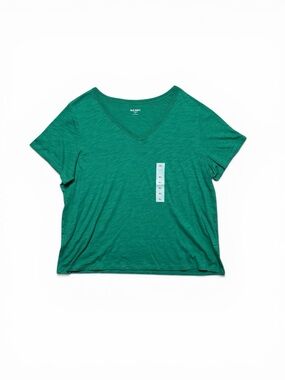 Old Navy Emerald Green V-Neck Short Sleeve Tee